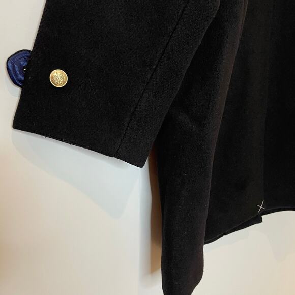 J.Crew Toscana Coat Italian Stadium Cloth Wool Midi City Classic CE180 Black 6 - Picture 10 of 16